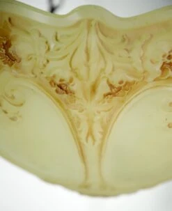 Victorian Floral Glass Dish Brass Chain Pendant Light -OGT Sale Store q280501 04 1