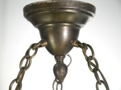 Victorian Floral Glass Dish Brass Chain Pendant Light -OGT Sale Store q280501 06 1