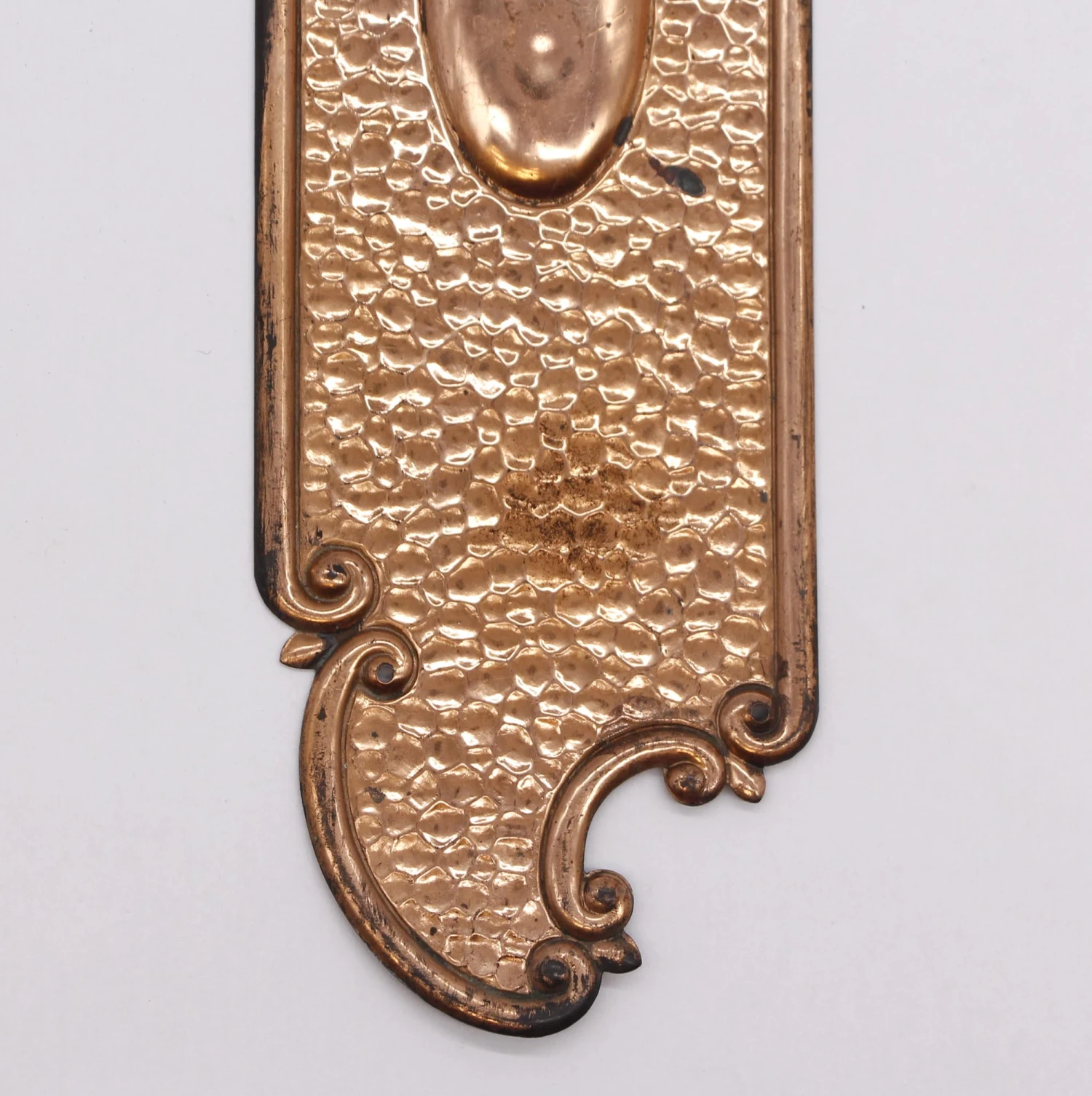 Vintage 12 In. Art Nouveau Copper Plated Brass Door Push Plate 6 Vintage 12 In. Art Nouveau Copper Plated Brass Door Push Plate - Image 4