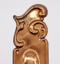 Pair Of 10.6 In. Copper Plated Brass Art Nouveau Door Push Plates 11 Pair Of 10.6 In. Copper Plated Brass Art Nouveau Door Push Plates -OGT Sale Store q280518 04