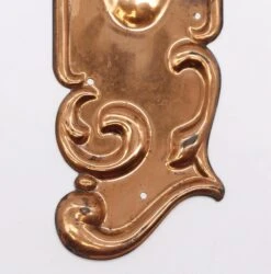 Pair Of 10.6 In. Copper Plated Brass Art Nouveau Door Push Plates 12 Pair Of 10.6 In. Copper Plated Brass Art Nouveau Door Push Plates -OGT Sale Store q280518 05
