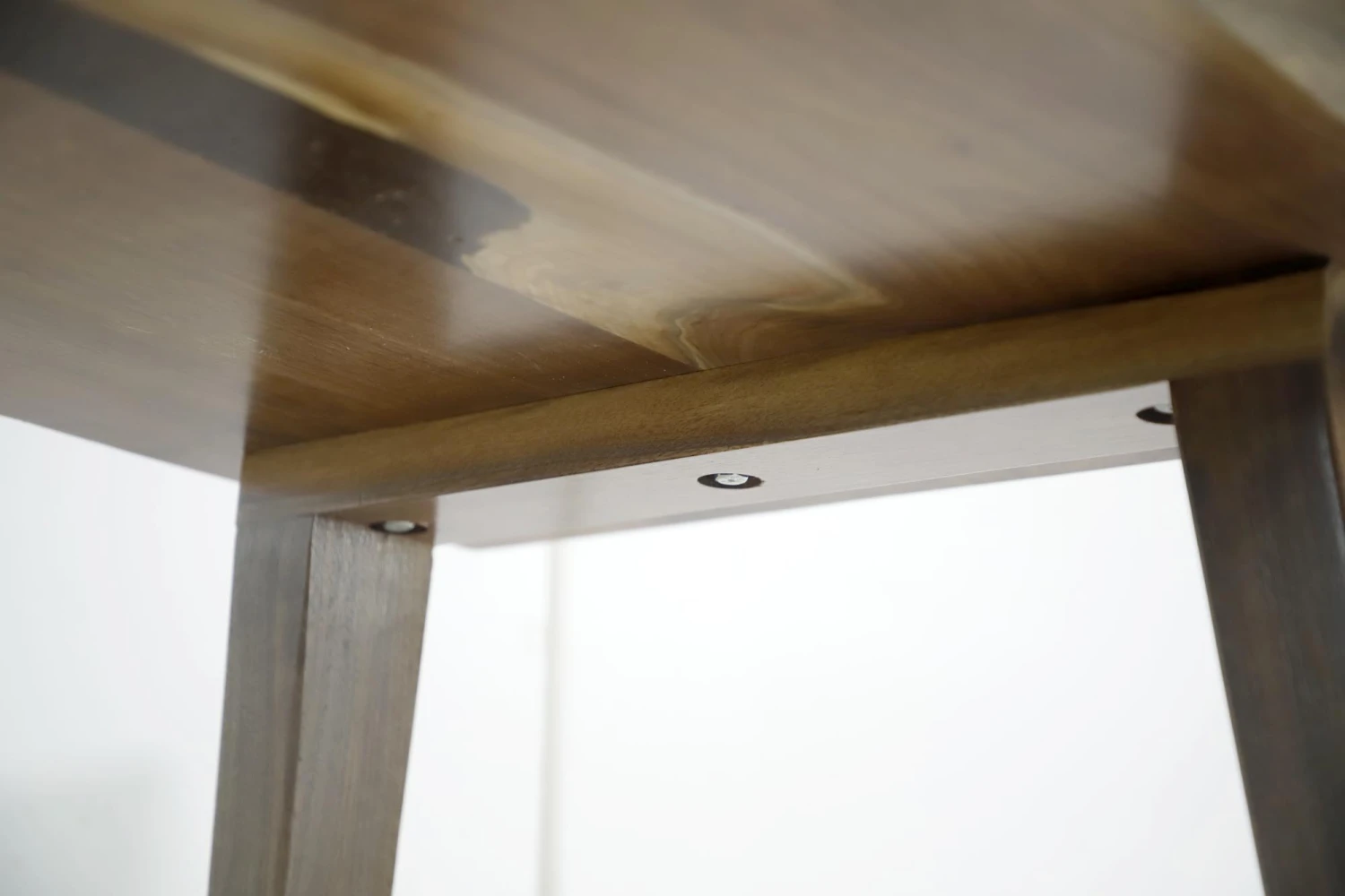 Handcrafted 4.5 Ft. Walnut Taper Legs Dining Table 6 Handcrafted 4.5 Ft. Walnut Taper Legs Dining Table - Image 4