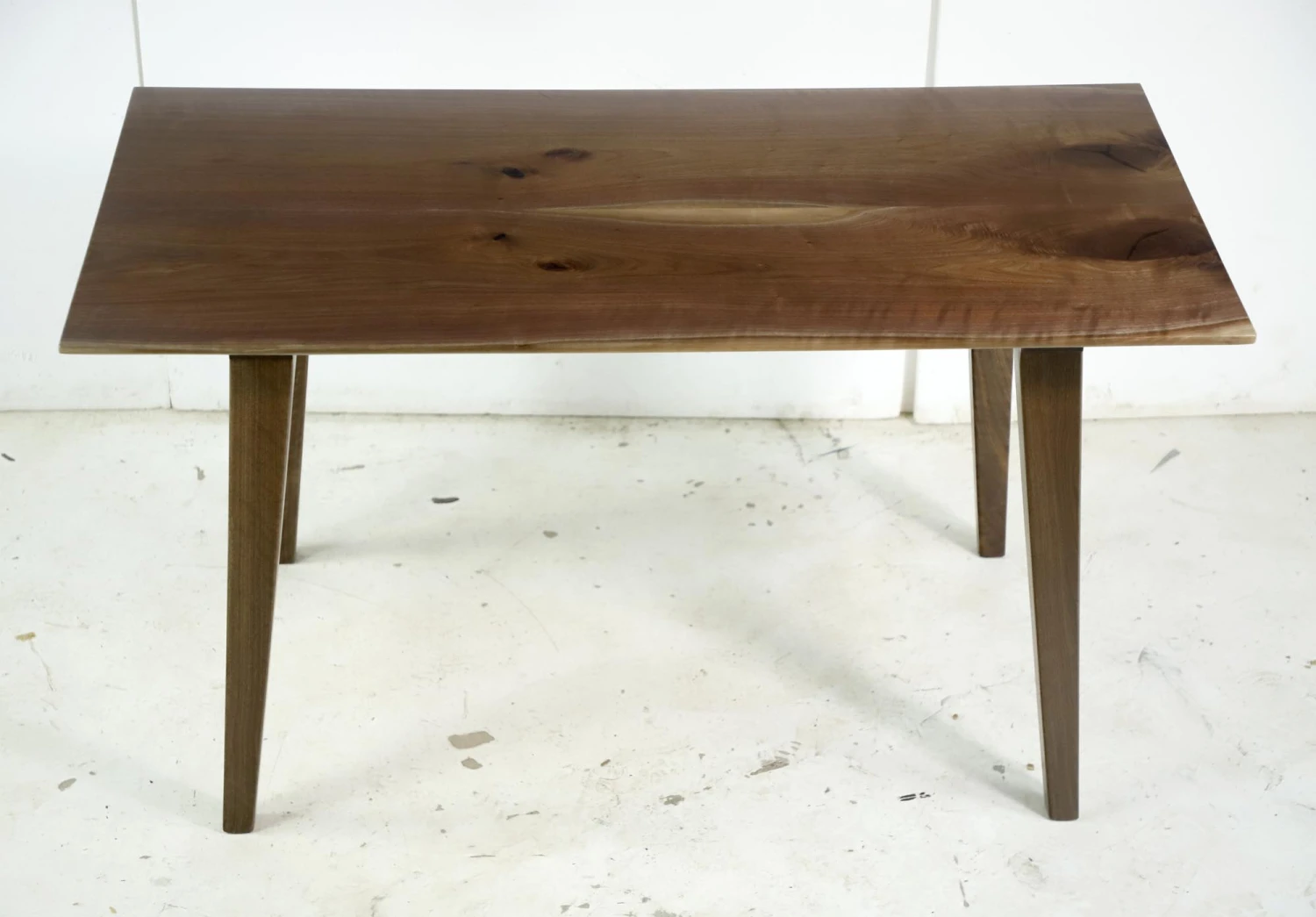 Handcrafted 4.5 Ft. Walnut Taper Legs Dining Table 7 Handcrafted 4.5 Ft. Walnut Taper Legs Dining Table - Image 5