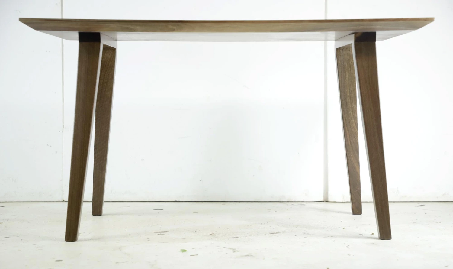 Handcrafted 4.5 Ft. Walnut Taper Legs Dining Table 8 Handcrafted 4.5 Ft. Walnut Taper Legs Dining Table - Image 6