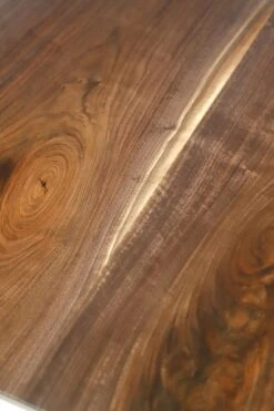 Handcrafted 4.5 Ft. Walnut Resin Tapered Leg Dining Table 14 Handcrafted 4.5 Ft. Walnut Resin Tapered Leg Dining Table -OGT Sale Store q280549 04