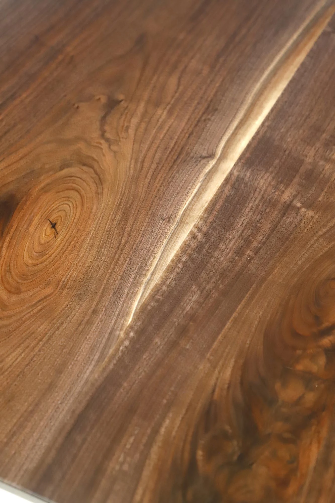 Handcrafted 4.5 Ft. Walnut Resin Tapered Leg Dining Table 6 Handcrafted 4.5 Ft. Walnut Resin Tapered Leg Dining Table - Image 4