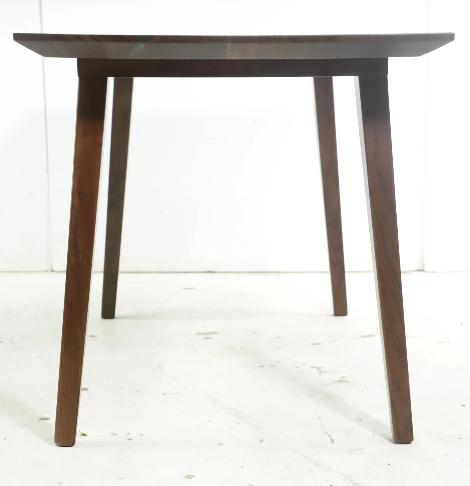 Handcrafted 4.5 Ft. Walnut Resin Tapered Leg Dining Table 9 Handcrafted 4.5 Ft. Walnut Resin Tapered Leg Dining Table - Image 7