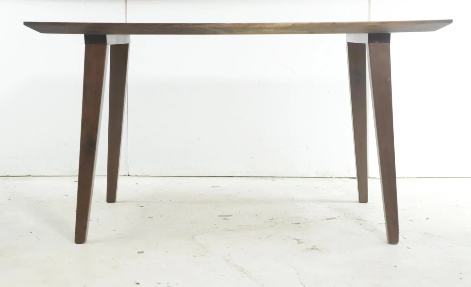 Handcrafted 4.5 Ft. Walnut Resin Tapered Leg Dining Table 11 Handcrafted 4.5 Ft. Walnut Resin Tapered Leg Dining Table - Image 9