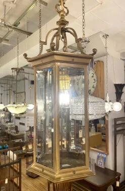 Traditional Cast Bronze Hexagon Beveled Glass Ceiling Lantern 18 Traditional Cast Bronze Hexagon Beveled Glass Ceiling Lantern -OGT Sale Store q281616 07