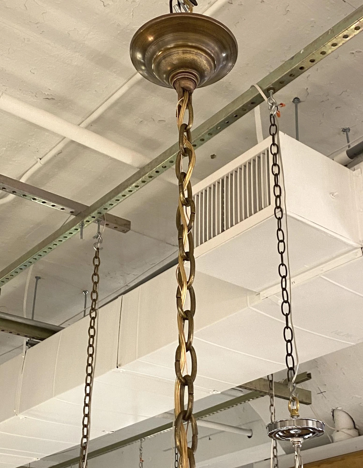 Traditional Cast Bronze Hexagon Beveled Glass Ceiling Lantern 12 Traditional Cast Bronze Hexagon Beveled Glass Ceiling Lantern - Image 10