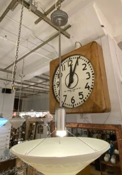 Art Deco Oak Leaf Milk Glass Dish Pendant Light 17 Art Deco Oak Leaf Milk Glass Dish Pendant Light -OGT Sale Store q281706 06