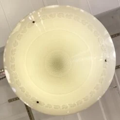 Art Deco Oak Leaf Milk Glass Dish Pendant Light 18 Art Deco Oak Leaf Milk Glass Dish Pendant Light -OGT Sale Store q281706 07