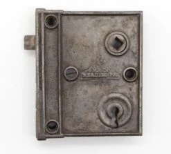 Antique M.H.C Reading Cast Iron Surface Rim Door Lock With Key 15 Antique M.H.C Reading Cast Iron Surface Rim Door Lock With Key -OGT Sale Store q281746 04