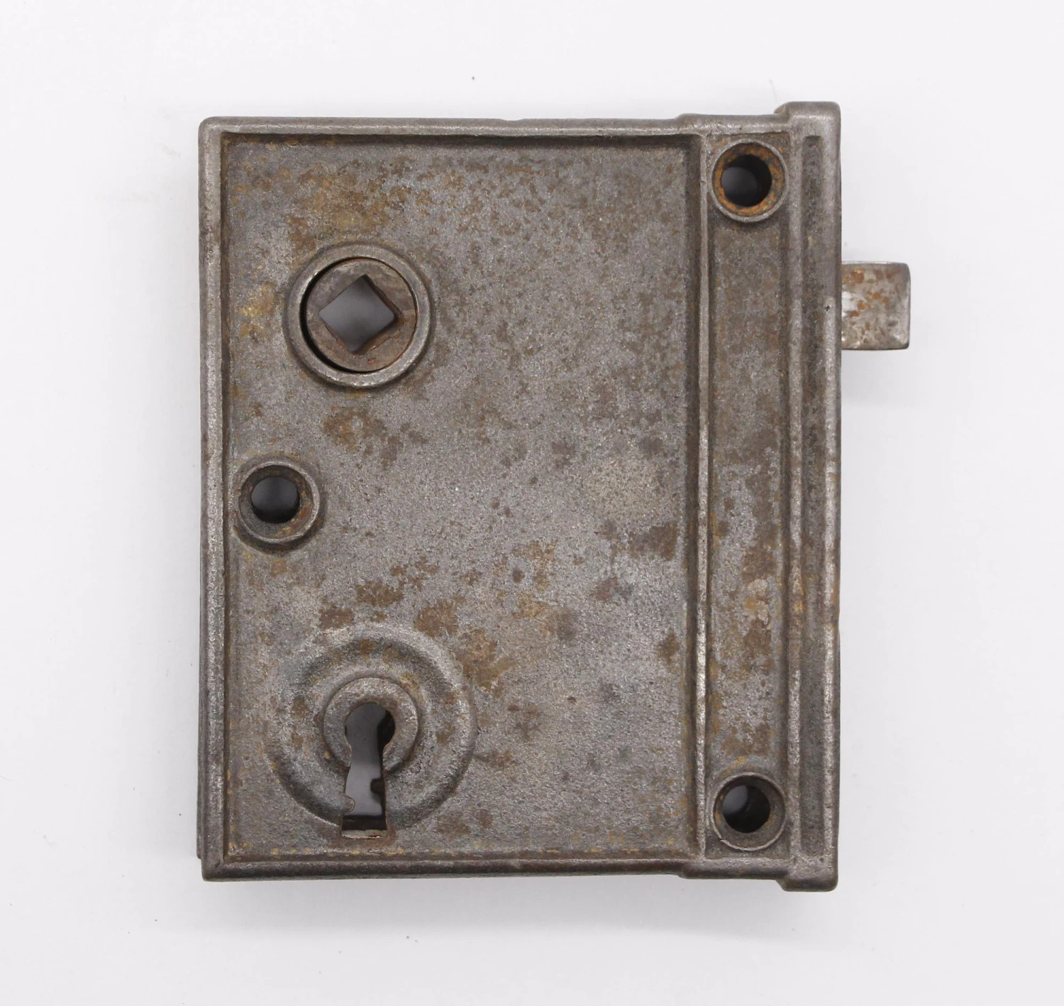 Antique M.H.C Reading Cast Iron Surface Rim Door Lock With Key 9 Antique M.H.C Reading Cast Iron Surface Rim Door Lock With Key - Image 7