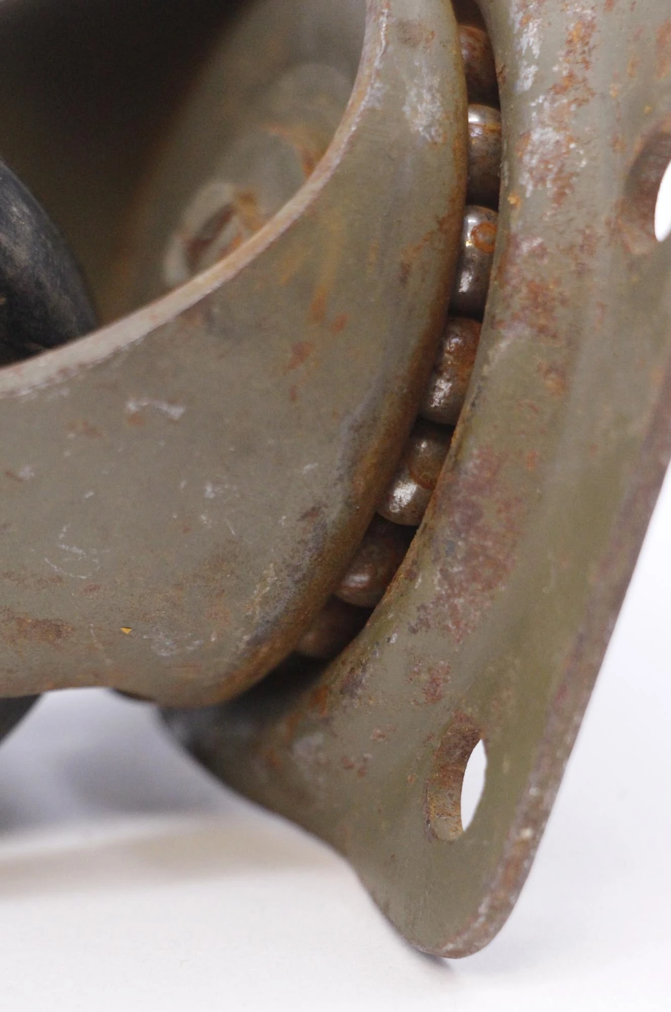 Set Of 4 Vintage Steel & Rubber Wheel Casters 7 Set Of 4 Vintage Steel & Rubber Wheel Casters - Image 5