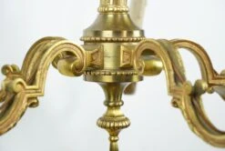 Art Deco 5 Arm Cast Brass 22 In. Chandelier 21 Art Deco 5 Arm Cast Brass 22 In. Chandelier -OGT Sale Store q281783 05