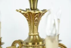 Art Deco 5 Arm Cast Brass 22 In. Chandelier 22 Art Deco 5 Arm Cast Brass 22 In. Chandelier -OGT Sale Store q281783 06