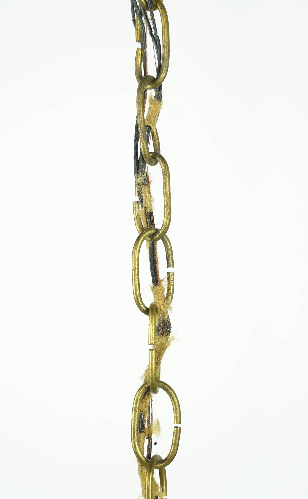 Art Deco 5 Arm Cast Brass 22 In. Chandelier 13 Art Deco 5 Arm Cast Brass 22 In. Chandelier - Image 11