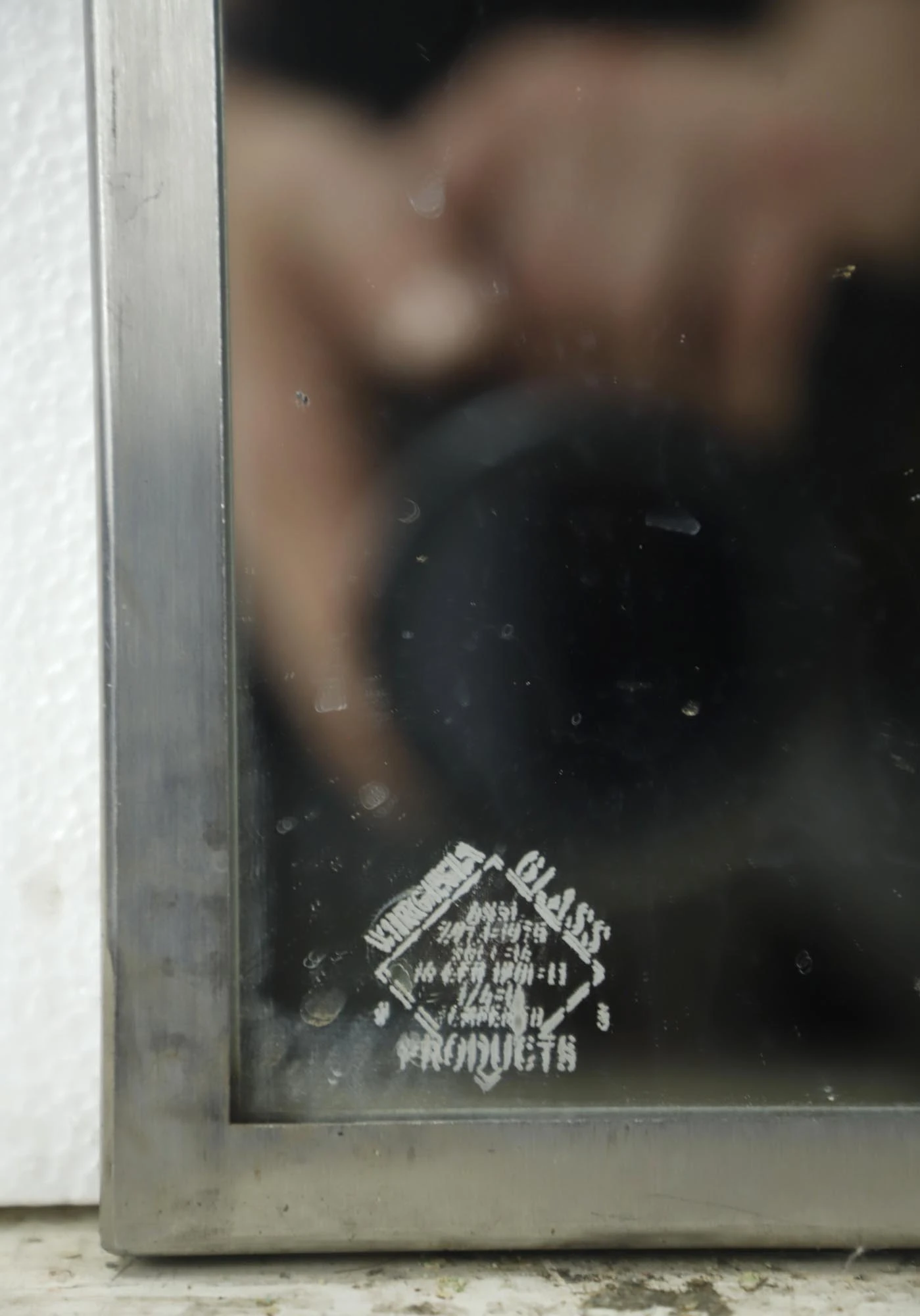 Reclaimed Industrial Nickel Framed Wall Mirror 36 X 34 6 Reclaimed Industrial Nickel Framed Wall Mirror 36 X 34 - Image 4