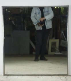 Reclaimed Industrial Nickel Framed Wall Mirror 36 X 34 17 Reclaimed Industrial Nickel Framed Wall Mirror 36 X 34 -OGT Sale Store q281808 08