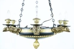 French Empire 6 Arm Lions & Eagles Bronze Chandelier 21 French Empire 6 Arm Lions & Eagles Bronze Chandelier -OGT Sale Store q281907 04
