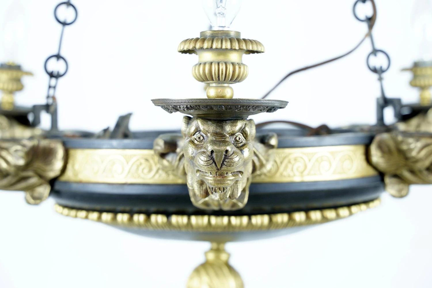 French Empire 6 Arm Lions & Eagles Bronze Chandelier 7 French Empire 6 Arm Lions & Eagles Bronze Chandelier - Image 5