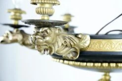French Empire 6 Arm Lions & Eagles Bronze Chandelier 25 French Empire 6 Arm Lions & Eagles Bronze Chandelier -OGT Sale Store q281907 08