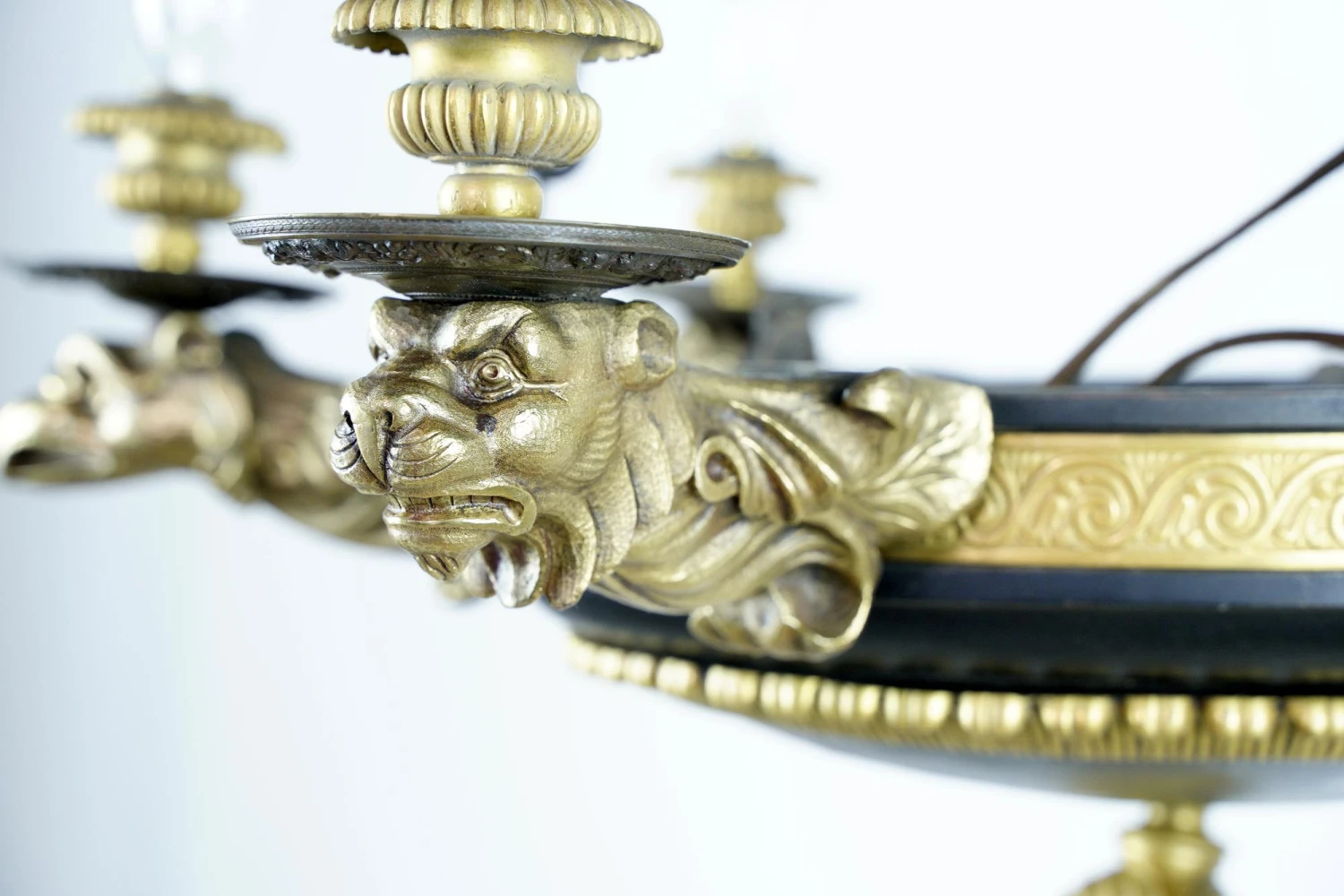French Empire 6 Arm Lions & Eagles Bronze Chandelier 10 French Empire 6 Arm Lions & Eagles Bronze Chandelier - Image 8