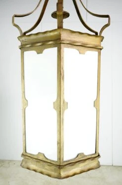 Traditional Gold Painted Steel White Glass Panels Hanging Lantern 22 Traditional Gold Painted Steel White Glass Panels Hanging Lantern -OGT Sale Store q281957 06