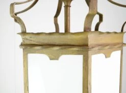 Traditional Gold Painted Steel White Glass Panels Hanging Lantern 24 Traditional Gold Painted Steel White Glass Panels Hanging Lantern -OGT Sale Store q281957 08