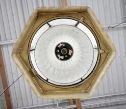 Traditional Gold Painted Steel White Glass Panels Hanging Lantern 31 Traditional Gold Painted Steel White Glass Panels Hanging Lantern -OGT Sale Store q281957 15