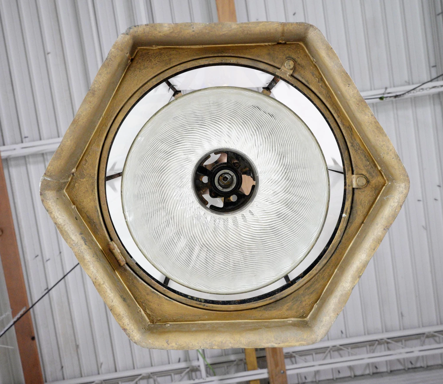 Traditional Gold Painted Steel White Glass Panels Hanging Lantern 17 Traditional Gold Painted Steel White Glass Panels Hanging Lantern - Image 15