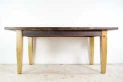 Handcrafted 6 Ft. Natural Pine Tapered Leg Dining Room Farm Table 14 Handcrafted 6 Ft. Natural Pine Tapered Leg Dining Room Farm Table -OGT Sale Store q281964 05