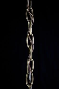 Antique 6.75 In. Ruffled Glass & Brass Chain Pendant Light 12 Antique 6.75 In. Ruffled Glass & Brass Chain Pendant Light -OGT Sale Store q281972 04