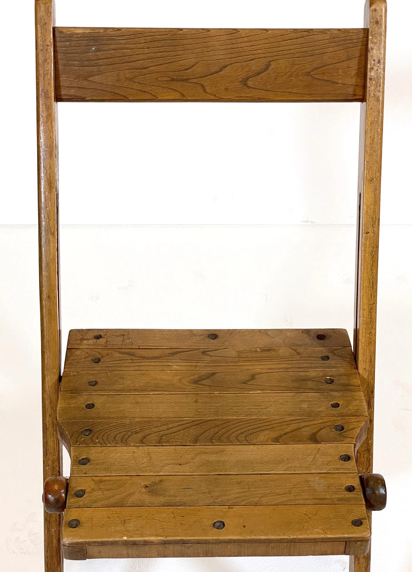 Reclaimed Slatted Wood Church Event Folding Chair 6 Reclaimed Slatted Wood Church Event Folding Chair - Image 4