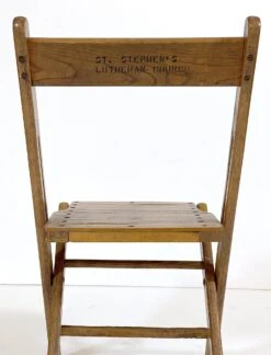 Reclaimed Slatted Wood Church Event Folding Chair 18 Reclaimed Slatted Wood Church Event Folding Chair -OGT Sale Store q282070 08