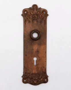 Pair Of Antique 7.5 In. Romanesque Bronzed Cast Iron Door Back Plates 12 Pair Of Antique 7.5 In. Romanesque Bronzed Cast Iron Door Back Plates -OGT Sale Store q282346 04