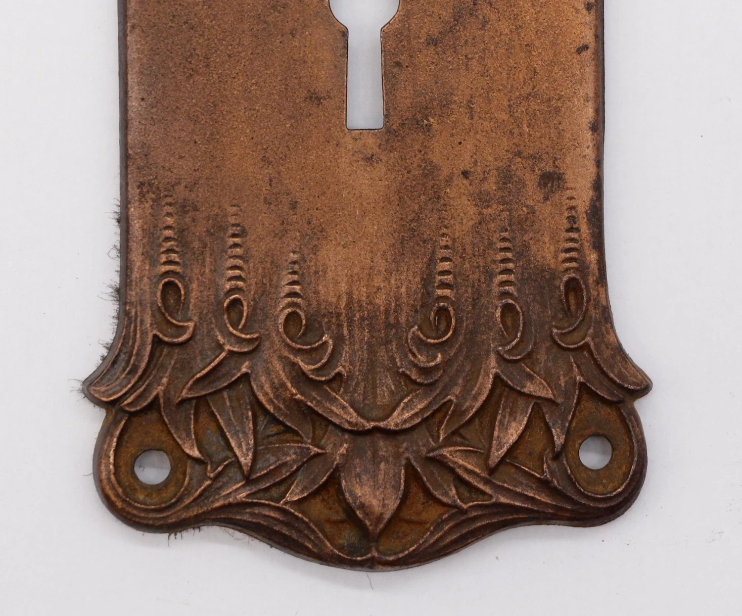Pair Of Antique 7.5 In. Romanesque Bronzed Cast Iron Door Back Plates 8 Pair Of Antique 7.5 In. Romanesque Bronzed Cast Iron Door Back Plates - Image 6