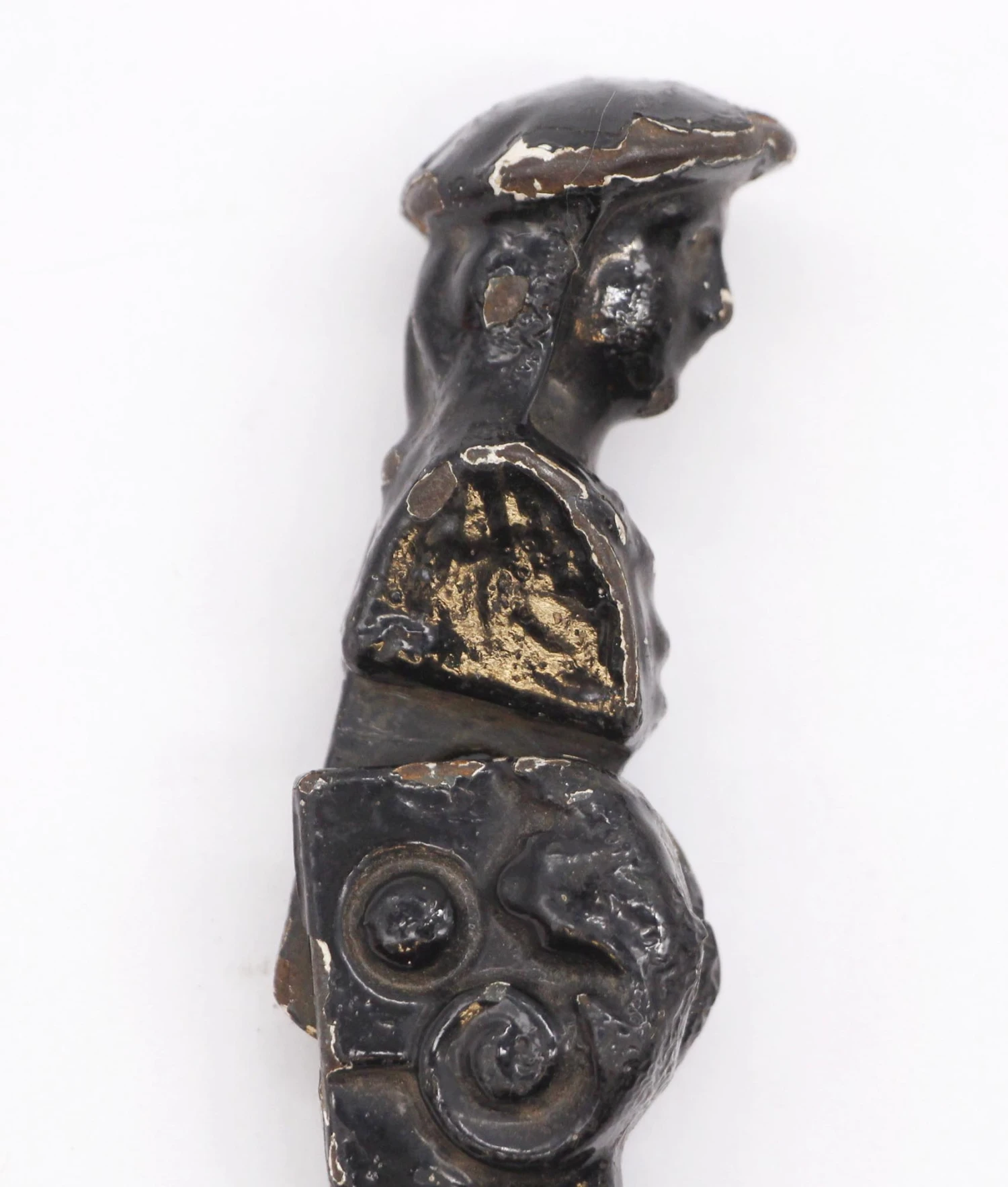 Antique Figural Cast Iron Window Shutter Drop Pull 6 Antique Figural Cast Iron Window Shutter Drop Pull - Image 4