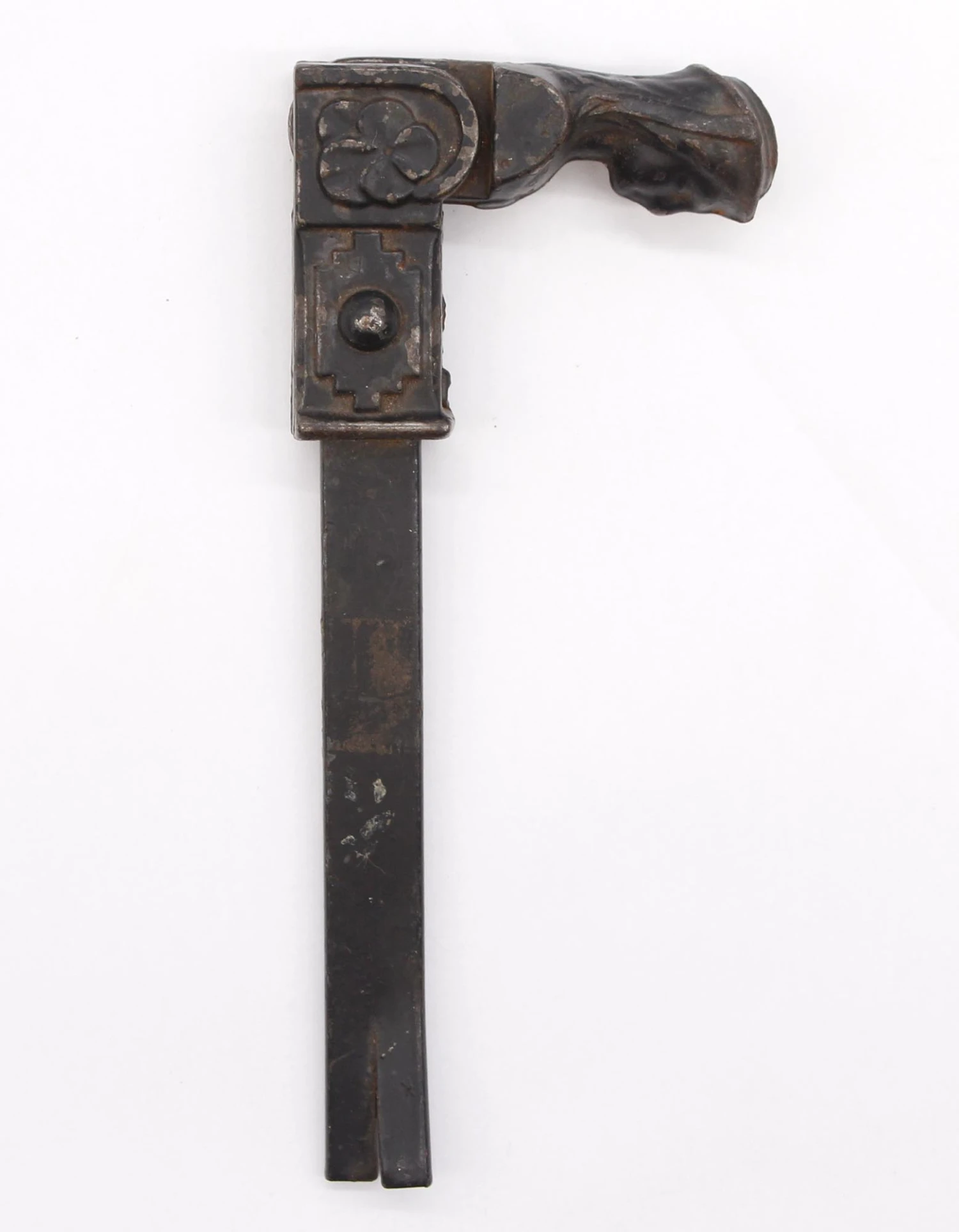 Antique Figural Cast Iron Window Shutter Pull Piece 7 Antique Figural Cast Iron Window Shutter Pull Piece - Image 5