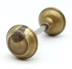 Pair Of Vintage Brass Hollow Concentric Passage Door Knobs -OGT Sale Store q282422 04