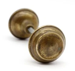 Pair Of Vintage Brass Hollow Concentric Passage Door Knobs -OGT Sale Store q282422 06