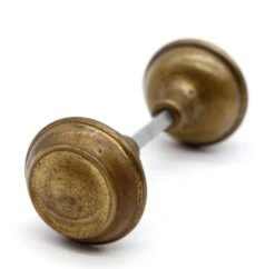 Pair Of Vintage Brass Hollow Concentric Passage Door Knobs -OGT Sale Store q282422 07