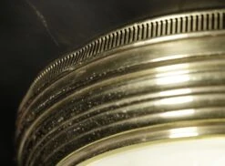 Traditional 14 In. White Dome Glass & Brass Flush Mount Ceiling Light -OGT Sale Store q282555 04