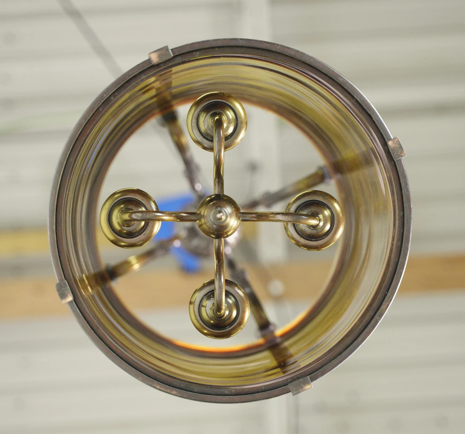 Antique Regency Bronze & Amber Glass Ceiling Lantern 17 Antique Regency Bronze & Amber Glass Ceiling Lantern - Image 15