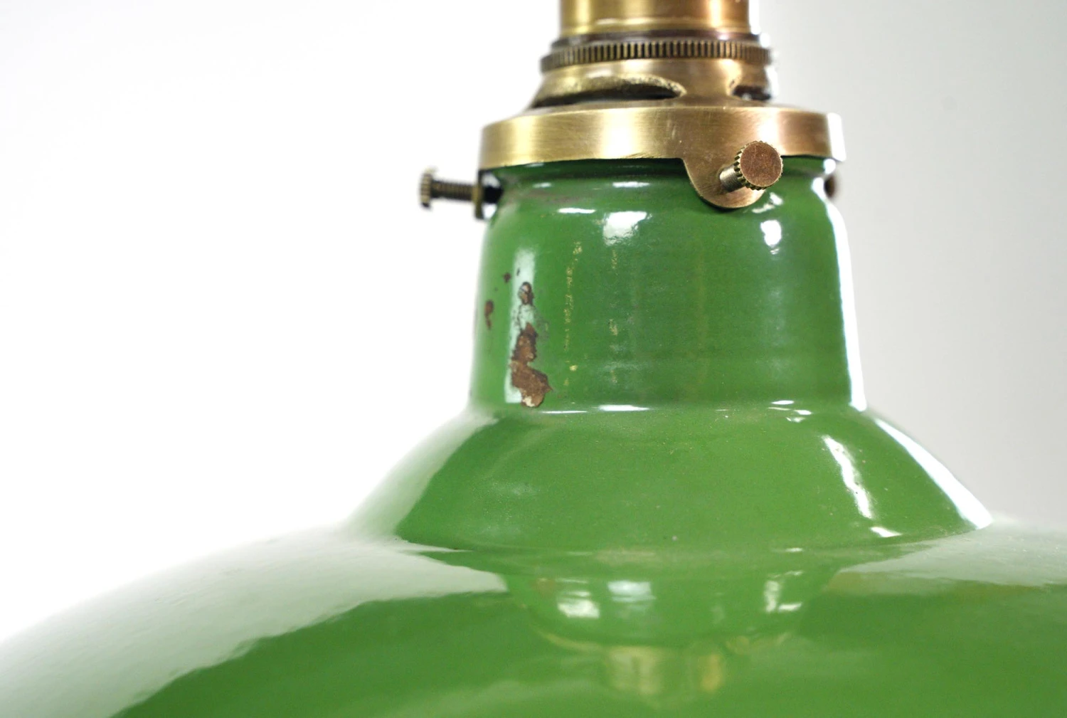 Industrial Green 14 In. Enameled Steel Shade Black Cord Pendant Light 9 Industrial Green 14 In. Enameled Steel Shade Black Cord Pendant Light - Image 7