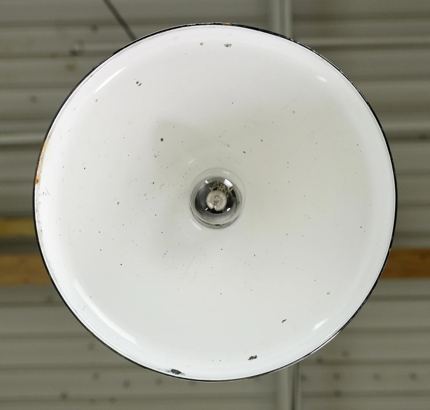 Industrial 14 In. Enameled Green Steel Shade Black Cord Pendant Light 9 Industrial 14 In. Enameled Green Steel Shade Black Cord Pendant Light - Image 7