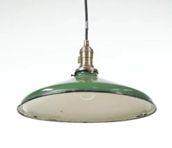 Industrial 14 In. Enameled Steel Green Shade Black Cord Pendant Light 18 Industrial 14 In. Enameled Steel Green Shade Black Cord Pendant Light -OGT Sale Store q282585 06