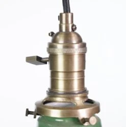 Vintage Industrial 14 In. Steel Green Black Cord Pendant Light 15 Vintage Industrial 14 In. Steel Green Black Cord Pendant Light -OGT Sale Store q282601 06