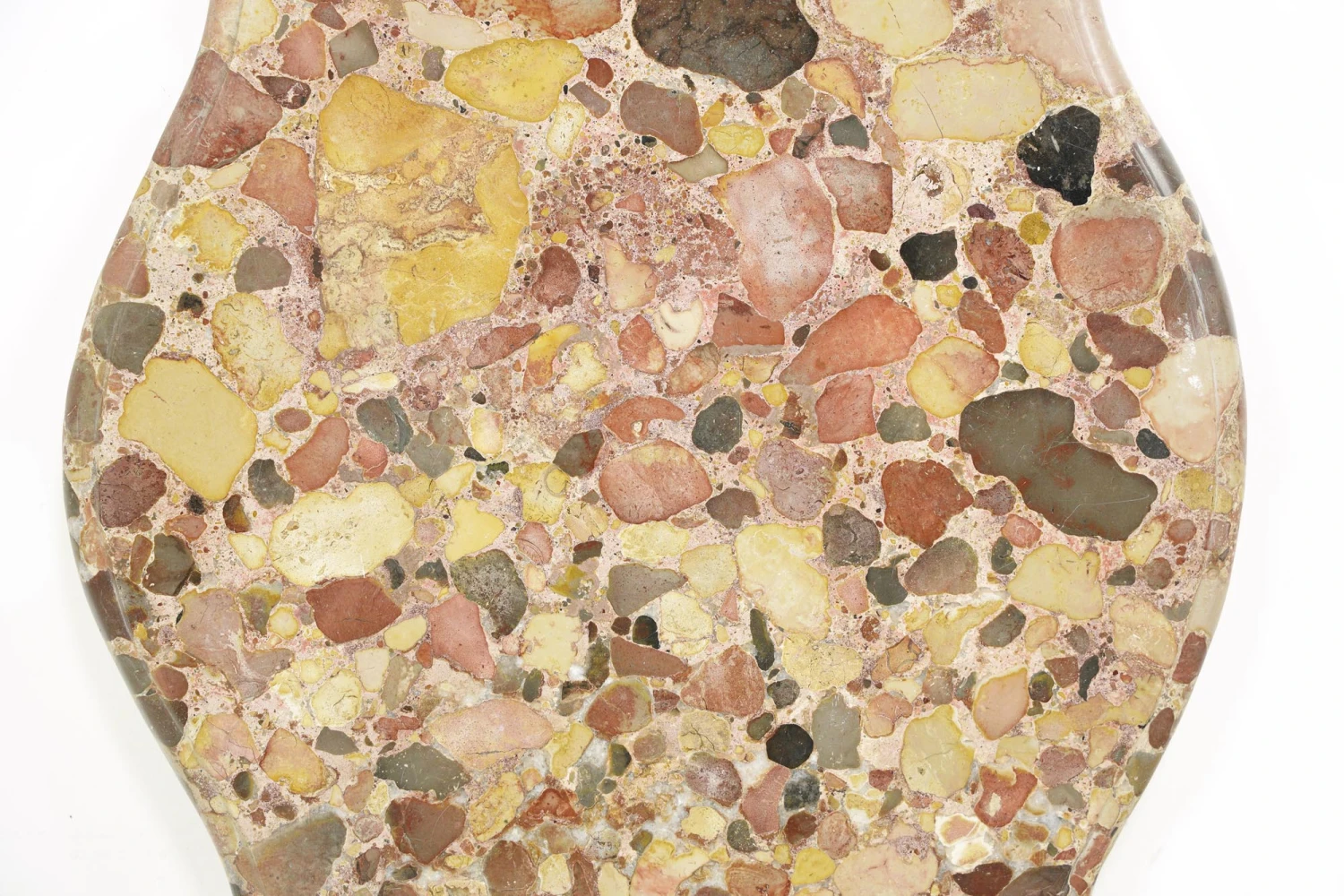 Multi Colored Rounded Edge Marble Tabletop 6 Multi Colored Rounded Edge Marble Tabletop - Image 4